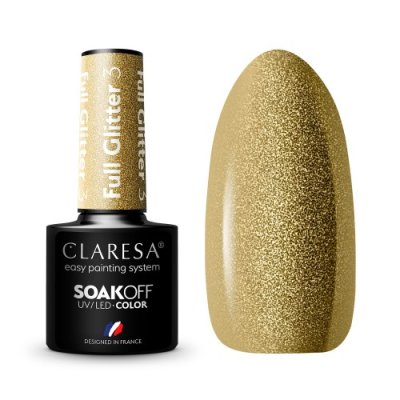 Gel lak CLARESA® FULL GLITTER 3, 5g
