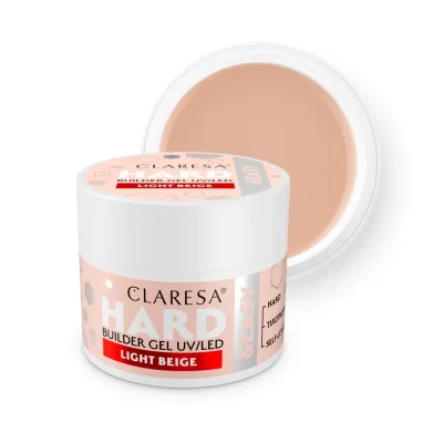 CLARESA® Stavební gel na nehty HARD & EASY Builder gel LIGHT BEIGE, 12g