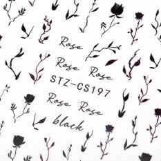 Tenké nálepky na nehty - Black Rose STZ-CS197