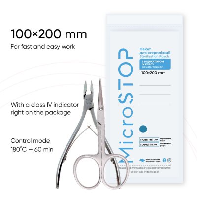 Microstop Sterilizačné - kraftové sáčky 100x200mm - 100ks