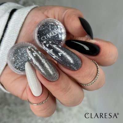 Trblietky Stardust Black Silver