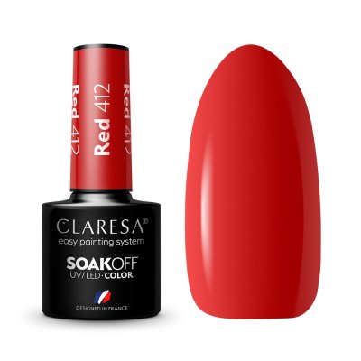 Gel lak CLARESA® RED 412, 5g