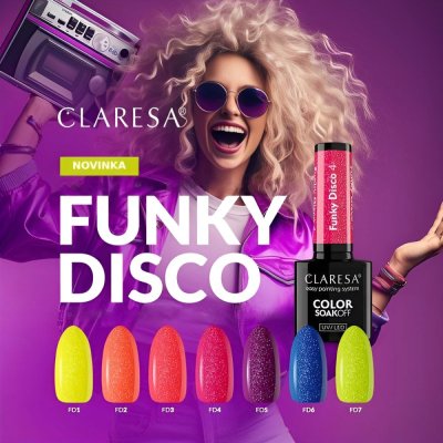 Gél lak CLARESA® Funky Disco 7 -  Lime Light