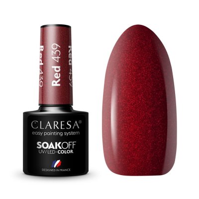 Gel lak CLARESA® RED 439, 5g