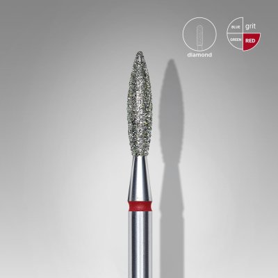 Diamantový brúsny nadstavec Staleks Expert - flame red FA10R023/10