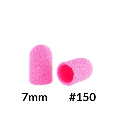 Brúsne klobúčiky ABS Podo ružové 7mm, drsnosť 150, 10ks