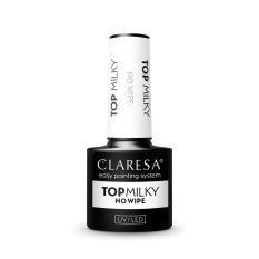 Gél lakk CLARESA® TOP MILKY NO WIPE, 5g