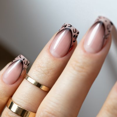 Köröm matricák - French Manicure - Gradient French Ombre Black SD-1934