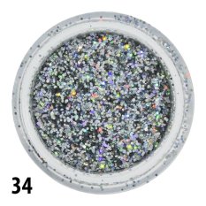 Csillámpor - ezüst - 34
