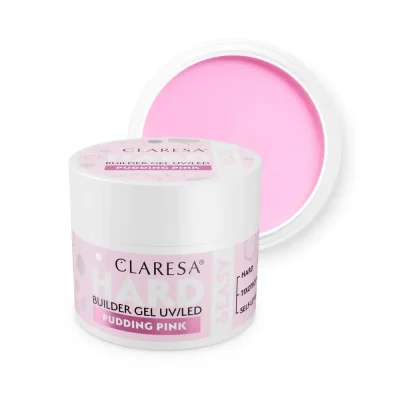 CLARESA® Stavebný gél na nechty HARD & EASY Builder gel PUDDING PINK, 12g