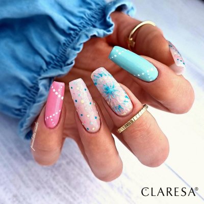 Gél lakk CLARESA® TOP NO WIPE GLITTER Silver, 5g