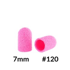 Brúsne klobúčiky ABS Podo ružové 7mm, drsnosť 120, 10ks