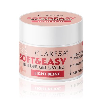 CLARESA® Stavební gel na nehty SOFT & EASY Builder gel LIGHT BEIGE, 45g