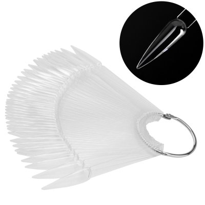 Vzorkovník koliesko - špicaté tipy clear - 50ks