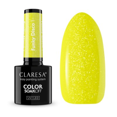 Gel lak CLARESA® Funky Disco 1 - Yellow Groove