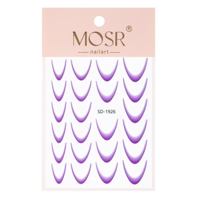 Nálepky na francúzsku manikúru Gradient French Ombre Violet SD-1926