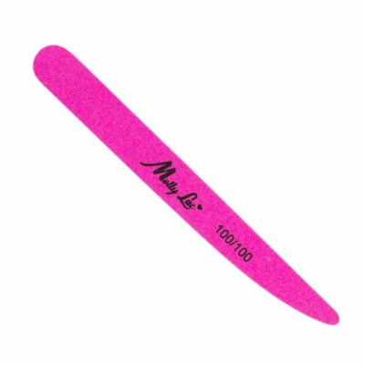 Pilník na nechty MollyLac infinity slim neon pink  - 100/100 bio drevený