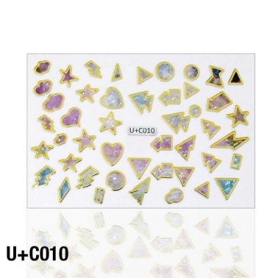 Nálepky na nechty 3D Holo - U+C010