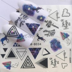 Körömmatricák Geometriai YZW-B034