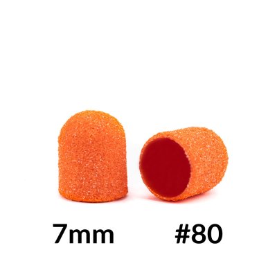 Brúsne klobúčiky Fabric Podo oranžové 7mm, drsnosť 80, 10ks