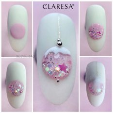 Gél lak CLARESA® CELEBRATION 9 (biely - polopriehľadný), 5g