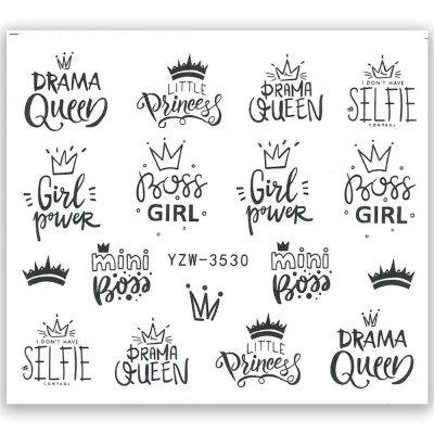 Vodolepky na nechty Queen YZW-3530