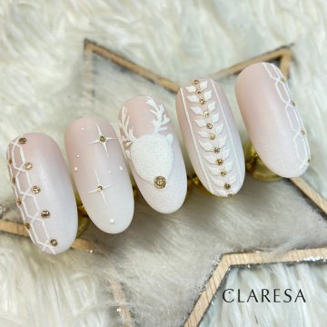 Claresa Full Glitter 2, paint gel white