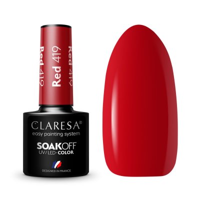 Gel lak CLARESA® RED 419, 5g