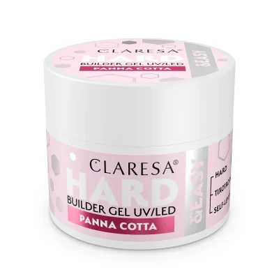 CLARESA® Stavební gel na nehty HARD & EASY Builder gel PANNA COTTA, 12g