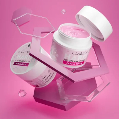 CLARESA® Stavební gel na nehty HARD & EASY Builder gel PANNA COTTA, 12g