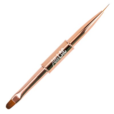 Obojstranný štetec na gél a zdobenie AlleLac - oválny 6mm + tenký 9mm