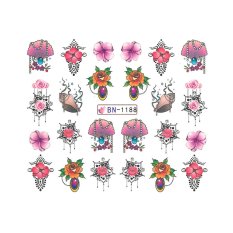 Vodolepky na nechty Jewel Flowers BN-1188