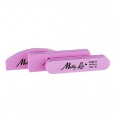 Penový pilník na nechty mini ružový 100/180 - loďka