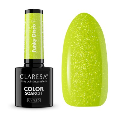 Gél lak CLARESA® Funky Disco 7 -  Lime Light