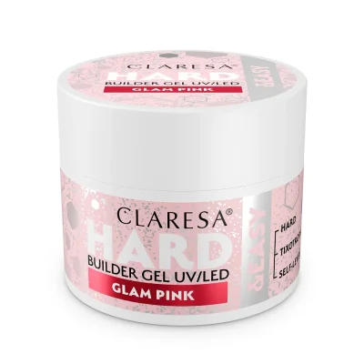 CLARESA® Stavební gel na nehty HARD & EASY Builder gel GLAM PINK, 12g