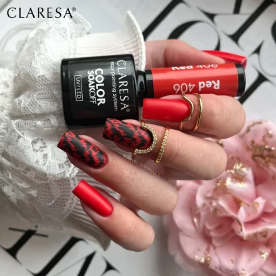 Gél lakk CLARESA® RED 406, 5g