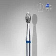 Diamantový brúsny nadstavec STALEKS Expert Olive - modrý, FA130B025/5  (2,5mm/5mm)
