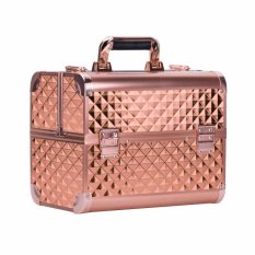 Kosmetický kufrík L Diamonds 3D rose golden (27x21x32cm)