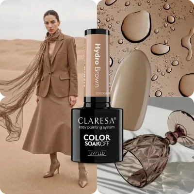 Gél lak CLARESA® HYDRO BROWN (polopriesvitný), 5g