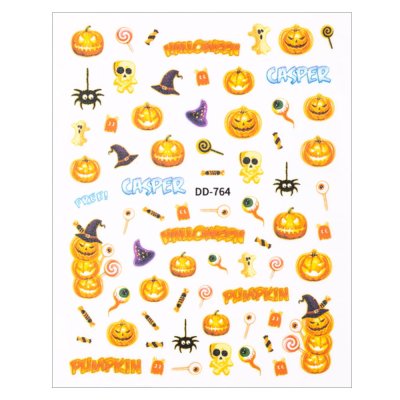 Tenké nálepky na nehty - HALLOWEEN DD-764