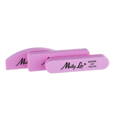 Penový pilník na nechty mini ružový 180/240 - loďka