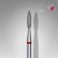 Diamantový brúsny nadstavec Staleks Expert - flame red FA10R021/8