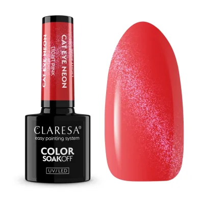 Gel lak CLARESA® CAT EYE NEON Light Pink, 5g