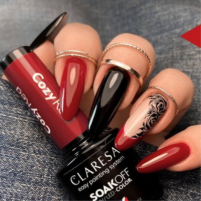 Gél lakk CLARESA® COZY RED, 5g