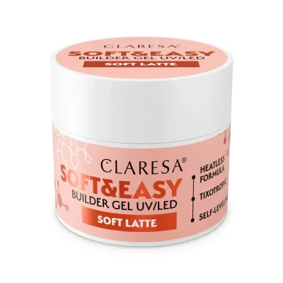CLARESA® Stavebný gél na nechty SOFT & EASY Builder gel SOFT LATTE, 45g