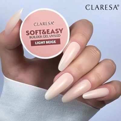 CLARESA® Stavební gel na nehty SOFT & EASY Builder gel LIGHT BEIGE, 45g