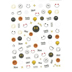 Tenké nálepky na nechty - emoji - 1024