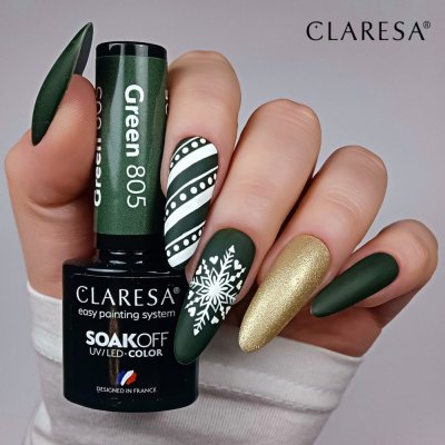 Claresa gél lak Green 805, Sparkle 6