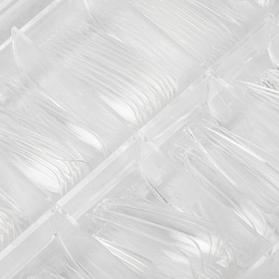 Tipy Stiletto – clear, bez nalepovacej plôšky (model 4, 100 ks)