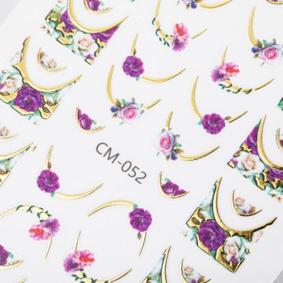 Nálepky na nechty - French Flowers CM-052